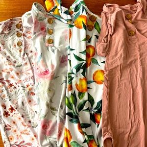 4 Caden Lane newborn knotted gowns sold together or separately